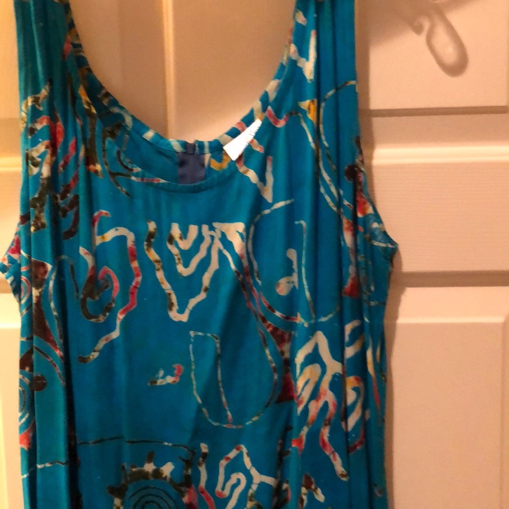 Blue batik print